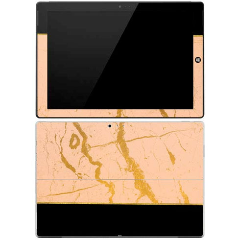 Pink Gold and Black Marble Surface Pro 3 Skin
